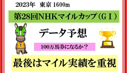 2023年　第28回NHKマイルカップ　データ予想　100万馬券を狙う