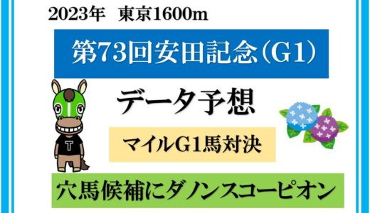 2023年　第73回安田記念　過去20年以上のデータ分析【穴馬にダノンスコーピオン】