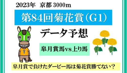 2023年　第84回菊花賞　データ予想　皐月賞負けたダービー馬は負け？【タスティエーラは切り】