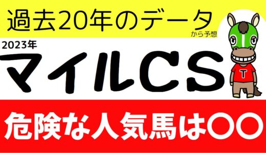2023年　第40回マイルチャンピオンシップ　【過去２０年のデータ】傾向と分析、ローテーション