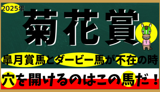 2025年　第86回菊花賞　【過去20年のデータ】傾向と分析、二冠の馬が不在の時
