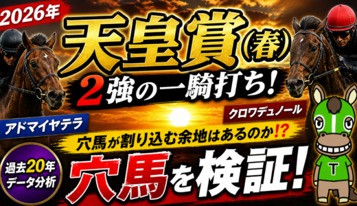 2026年　第173回天皇賞（春）　【過去20年以上のデータ】傾向と分析　アドマイヤテラ本命で固く収まるか？